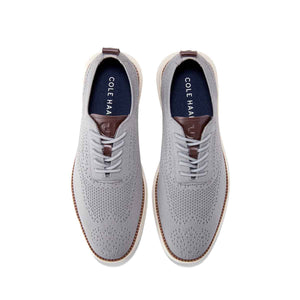 Cole Haan Grand Shadowlite Stitchlite Wingtip Ox Ultimate Gray Ivory סניקרס לגברים קול האן