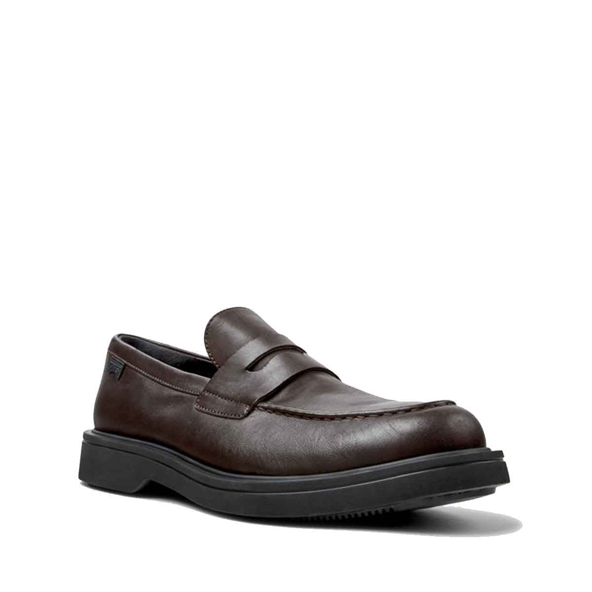 Camper Norman Brown Leather Shoes for Men נעלי מוקסין קמפר לגברים