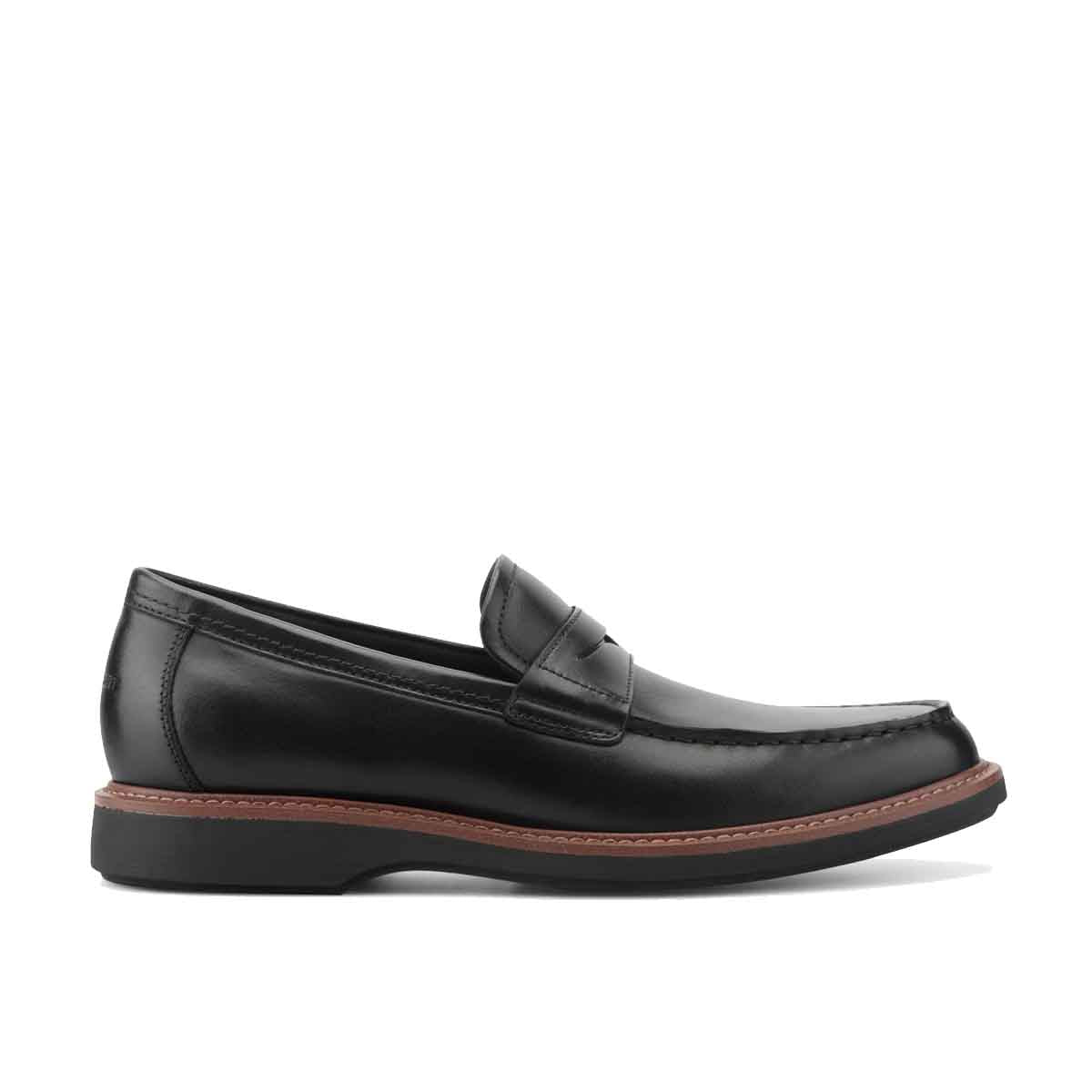 Rockport Men's Ledger Penny Loafers Black Leather נעלי מוקסין לגברים