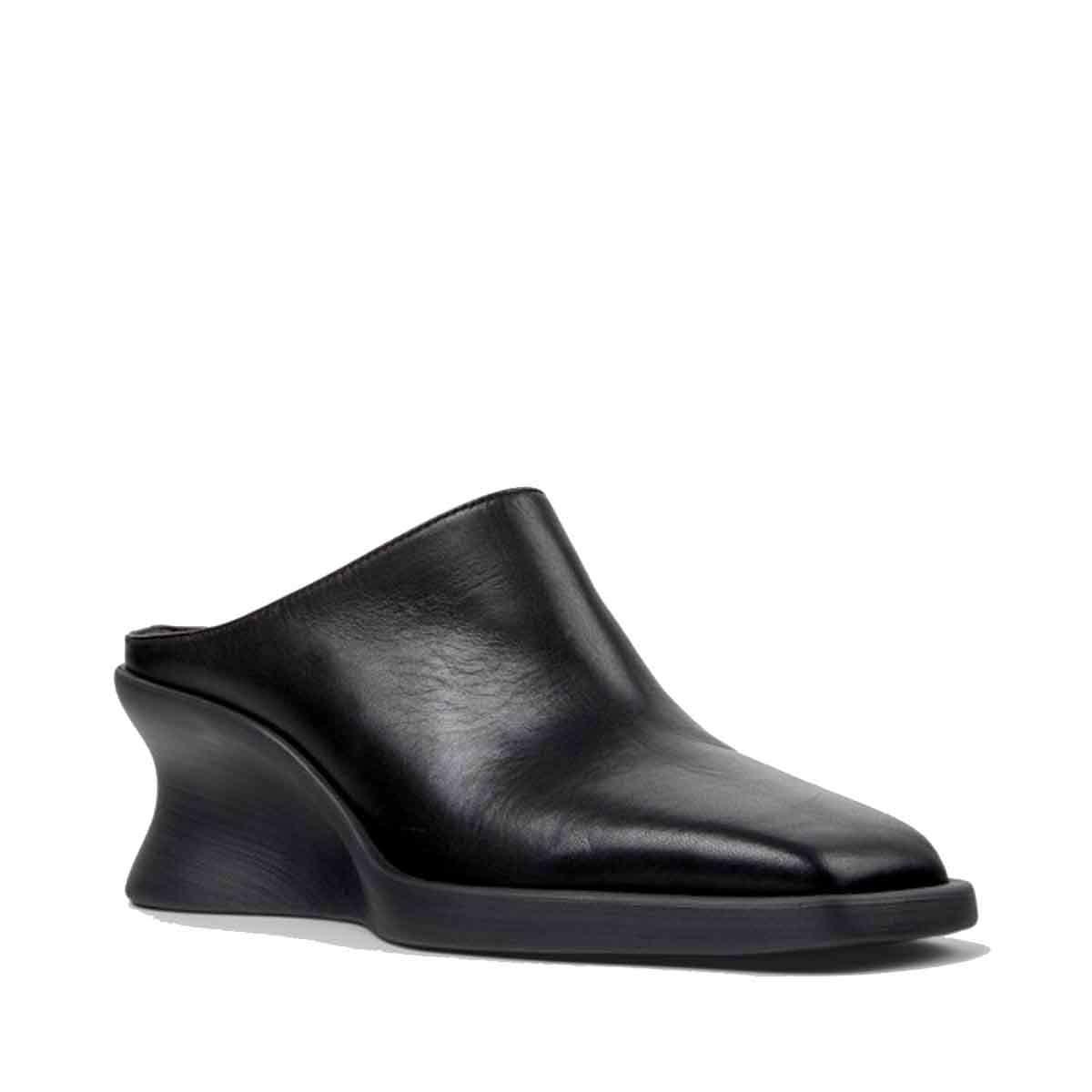 Camper Louise Black Leather Semi-Open Shoes for Women נעלי עקב קמפר לואיס לנשים