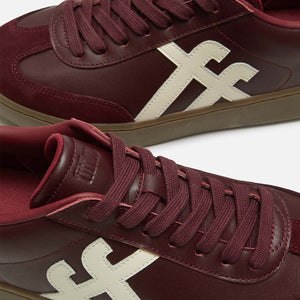 Fit Flop The Dash FF Sneaker T-Toe - Dark Merlot White סניקרס פיט פלופ נשים