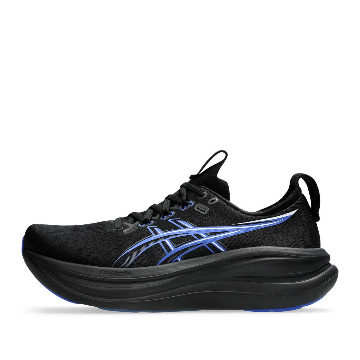 Asics Gel Nimbus 28 Men Black Neon Blue נעלי ריצה אסיקס גברים