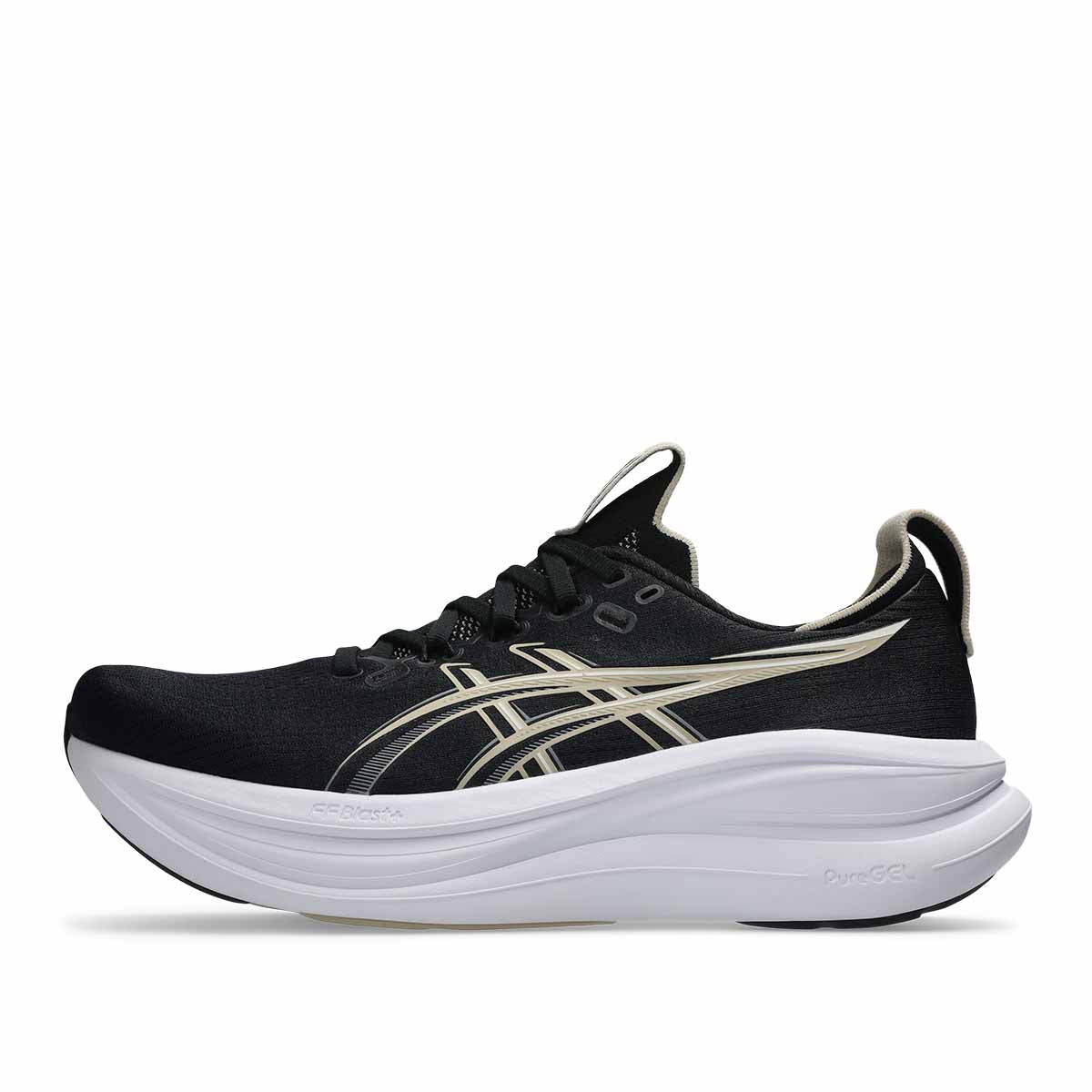 Asics Gel Nimbus 28 Wide 2E Men Black Feather Grey נעלי ריצה רחבות ג`ל נימבוס 28 לגברים