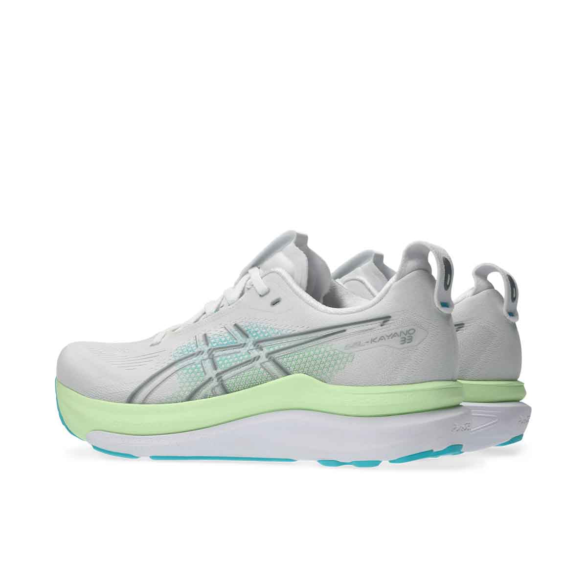 Asics Gel Kayano 33 Men White Energy Aqua נעלי ריצה ג`ל קיאנו 33 לגברים