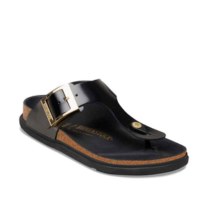 Birkenstock Gizeh Droplet Buckle High Shine Black כפכפי בירקנשטוק גיזה לנשים