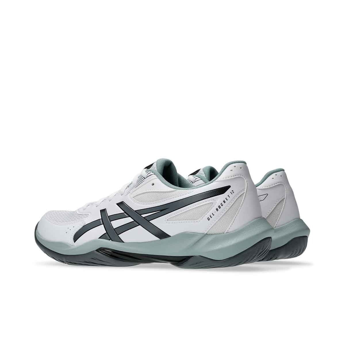 Asics Gel Rocket 12 Men White Steel Grey נעלי כדורעף ג`ל רוקט 12 לגברים