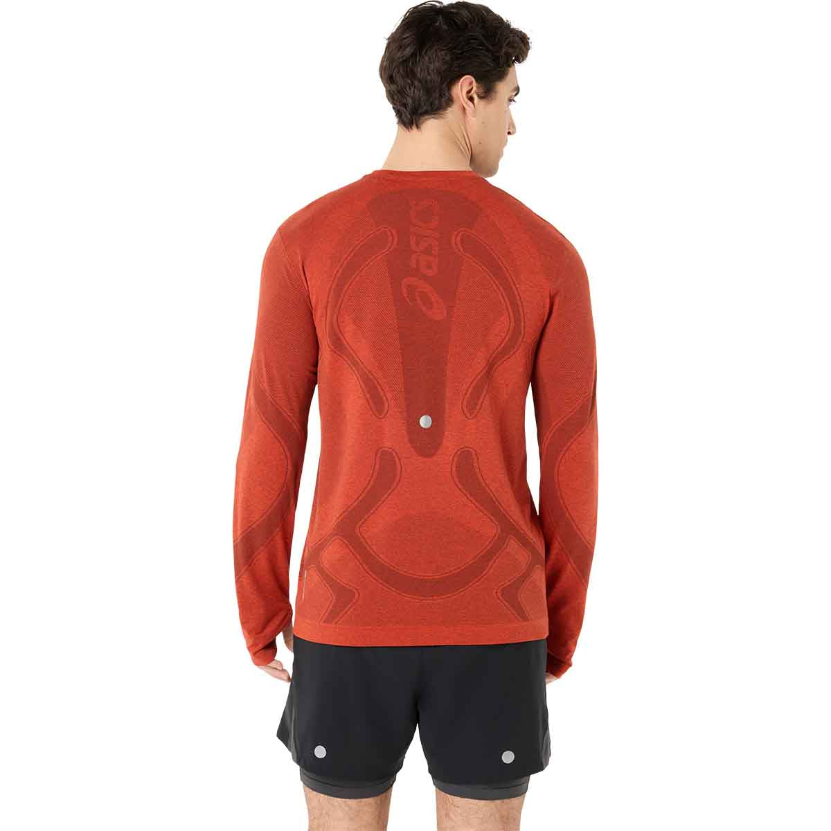 Asics Road Seamless LS Top Men Singed Red חולצת ריצה ארוכה לגברים