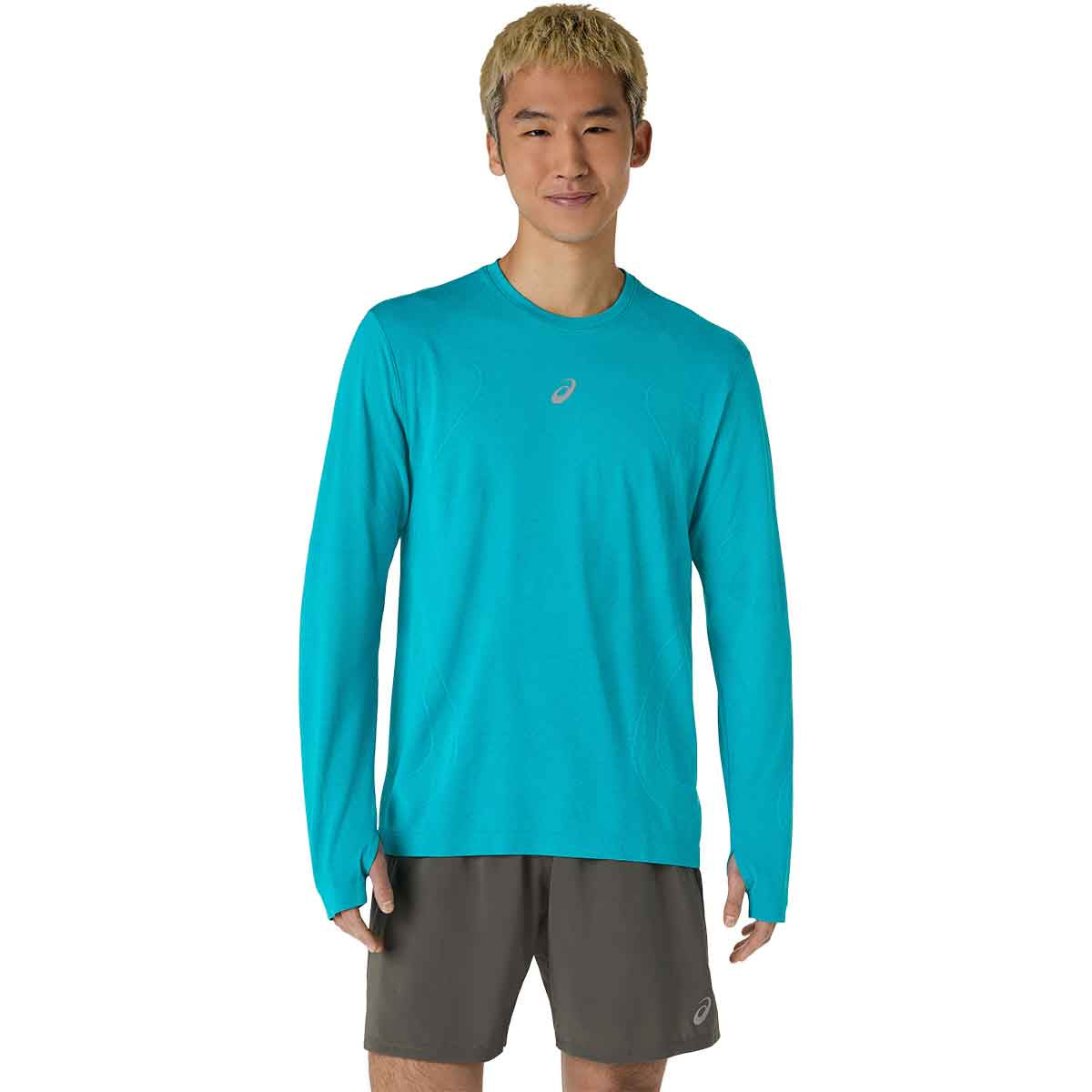 Asics Road Seamless LS Top Men Energy Aqua חולצת ריצה ארוכה לגברים