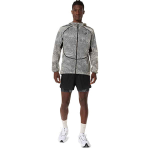 Asics Limited Series Wind Breaker Jacket Men Black Cream ג'קט ריצה לגברים
