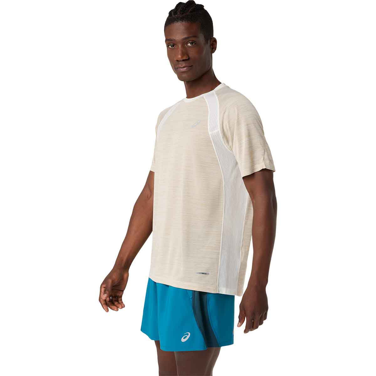 Asics Road SS Top Men Cream חולצת ריצה לגברים