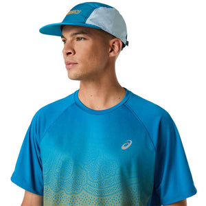 Asics Road Fade SS Top Men Aegean Blue Yamabuki חולצת ריצה לגברים
