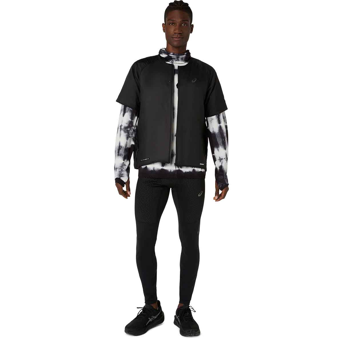 Asics Road Winter Insulate LS Top Men Cream Performance Black ג'קט אסיקס ריצה לגברים