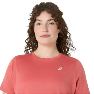 Asics Core SS Top Women Dark Pink Clay חולצת ריצה לנשים