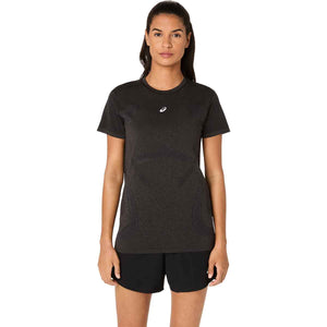 Asics Road Seamless SS Top Women Black Graphite Grey חולצת ריצה לנשים