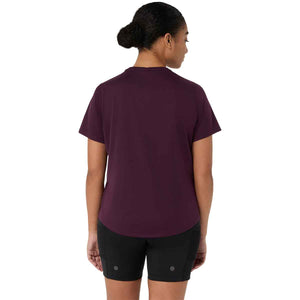 Asics Fujitrail Logo SS Top Women Dark Aubergine חולצת ריצה לנשים