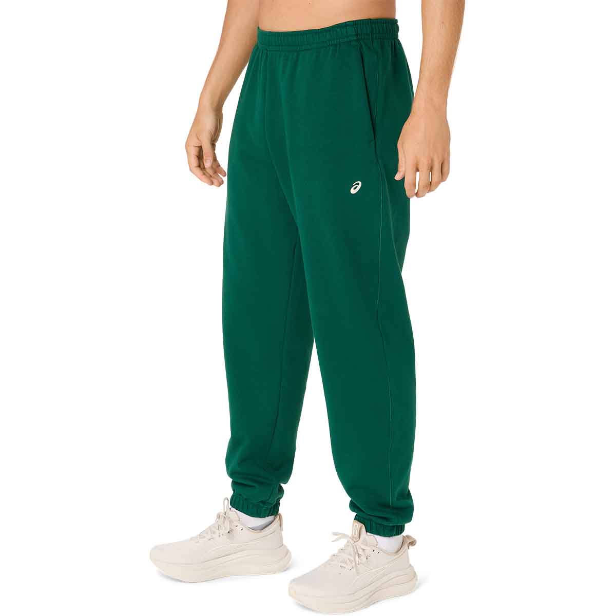Asics Spiral Logo Fleece Relaxed Pant Men Jewel Green מכנסי אסיקס לגברים
