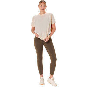 Asics Nagino Oversized Short Sleeve Top Women Oatmeal חולצת אוברסייז לנשים