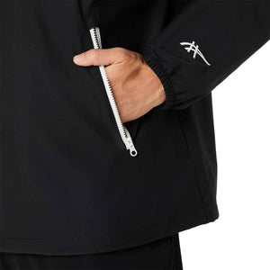 Asics Heritage Double Weave Relaxed Anorak Unisex Performance Black Cream ג'קט אסיקס יוניסקס