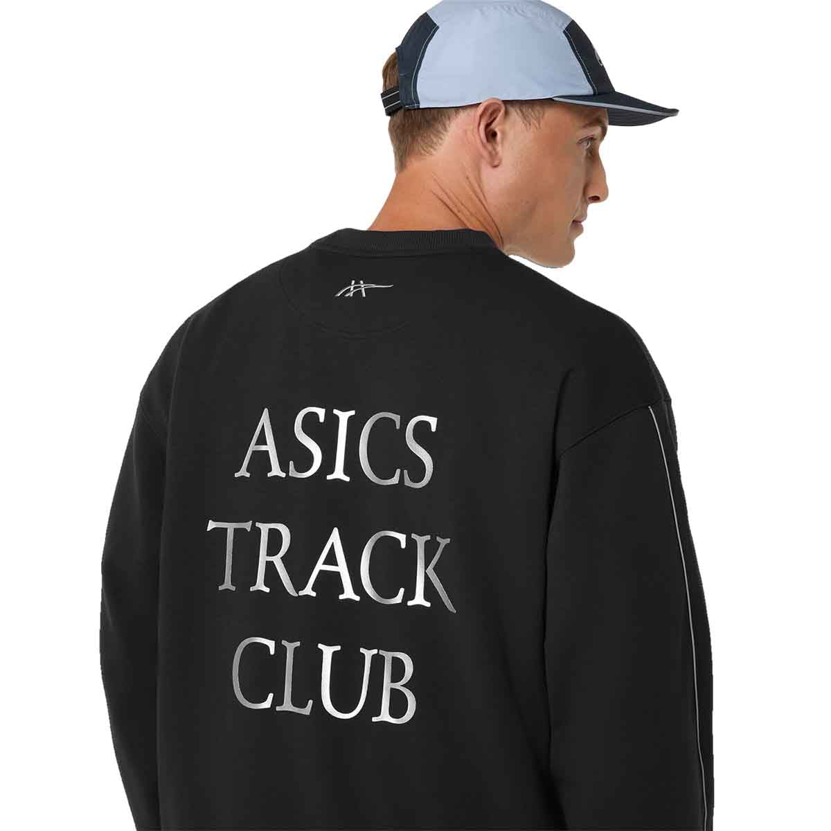 Asics Track Club Heritage Crew Neck Top Graphite Grey קפוצ'ון יוניסקס