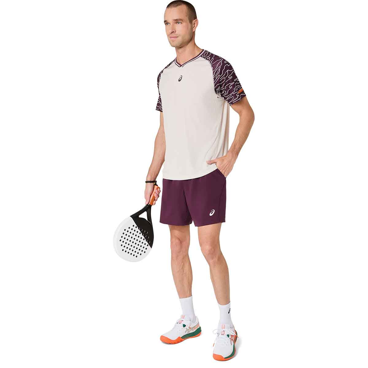 Asics Padel Court 7In Short Men Dark Aubergine מכנסי פאדל לגברים