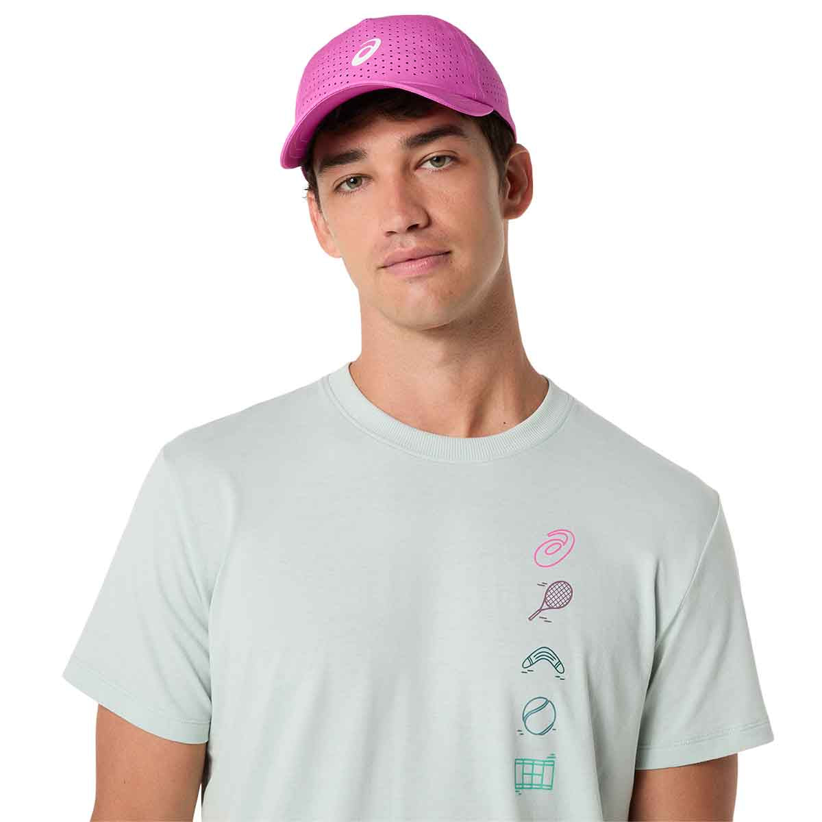 Asics Game Seasonal Graphic Tee Men Cold Moss חולצת טניס לגברים