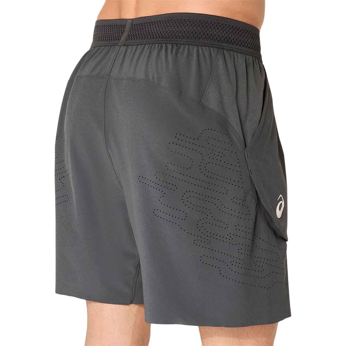 Asics Match Laser Cut 7In Short Men Graphite Grey Night Energy מכנסי טניס לגברים
