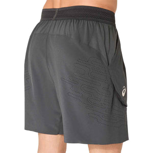 Asics Match Laser Cut 7In Short Men Graphite Grey Night Energy מכנסי טניס לגברים