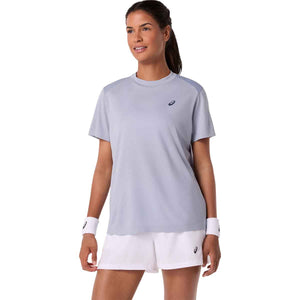 Asics Court SS Top Women Grey Blue חולצת טניס לנשים