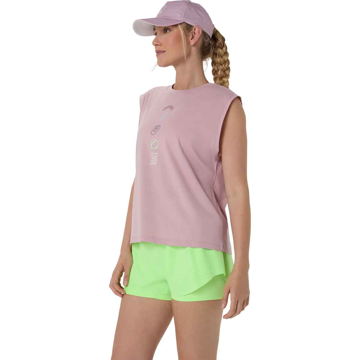 Asics Game Seasonal Graphic Top Women Morganite גופיית טניס לנשים