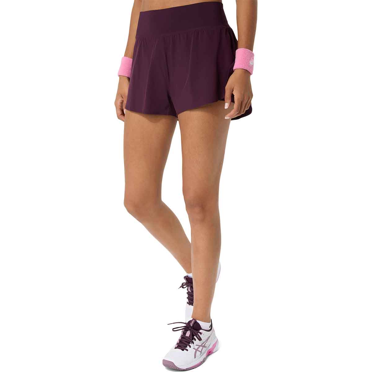 Asics Match Laser Cut Short Women Dark Aubergine מכנסי טניס לנשים