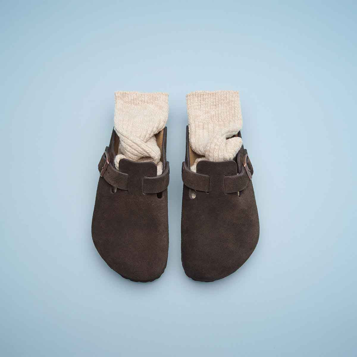 Birkenstock Boston VL WB Mocca כפכפי יוניסקס בוסטון מוקה
