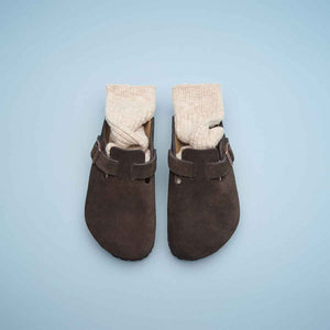 Birkenstock Boston VL WB Mocca כפכפי יוניסקס בוסטון מוקה
