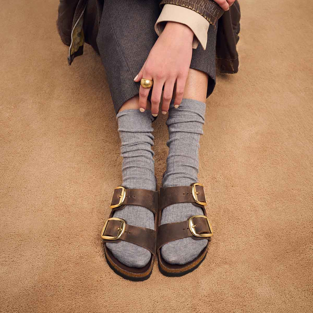 Birkenstock 1032916 Arizona Big Buckle Habana כפכפי בירקנשטוק אריזונה לנשים