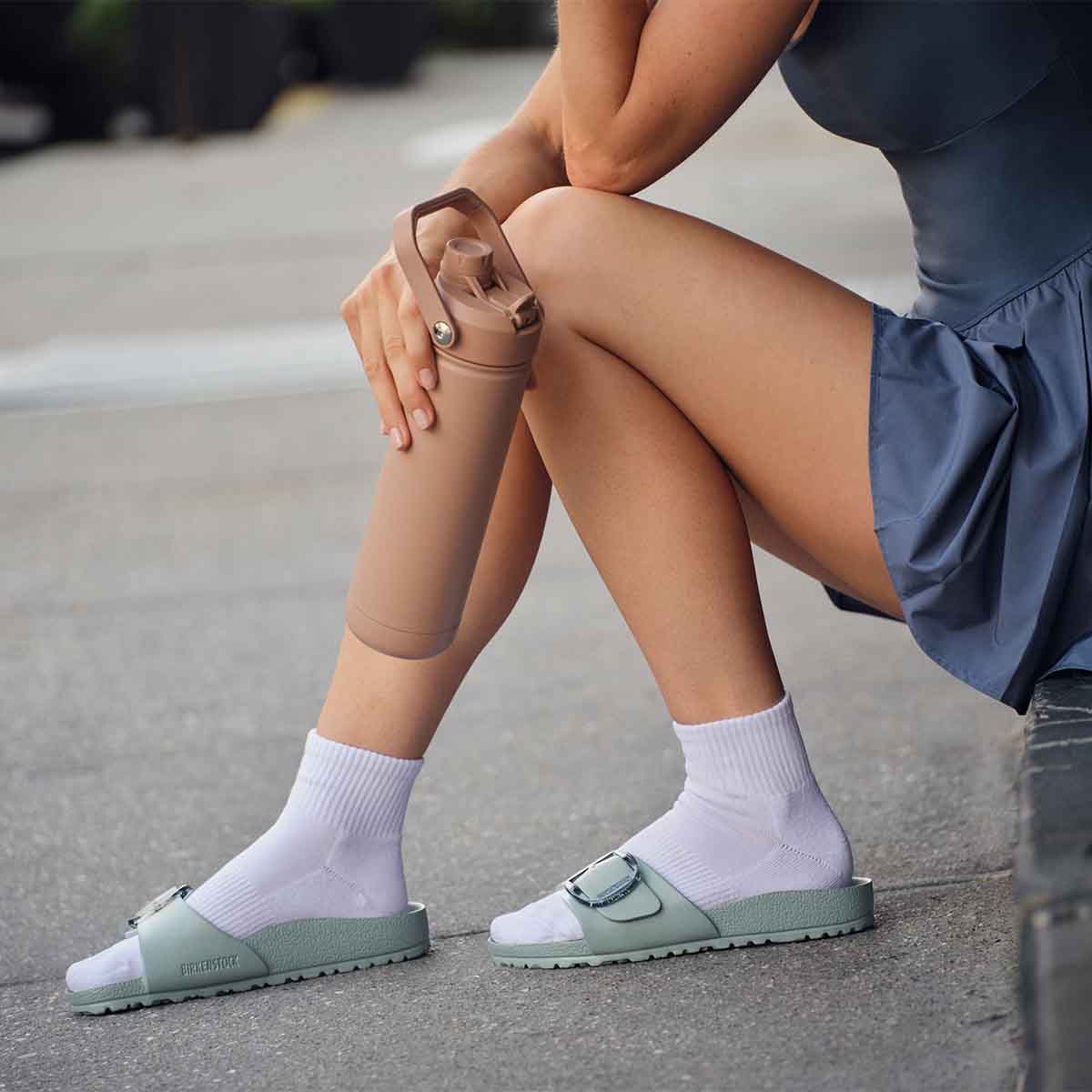 Birkenstock Madrid Big Buckle EVA Pure Sage כפכפי בירקנשטוק מדריד לנשים אבזם סייג