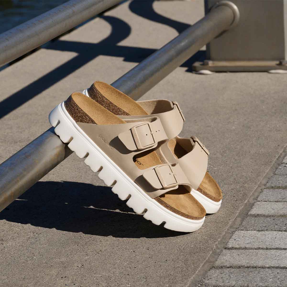 Birkenstock Arizona PAP Chunky Sandcastle כפכפי בירקנשטוק לנשים אריזונה צ'אנקי סנד