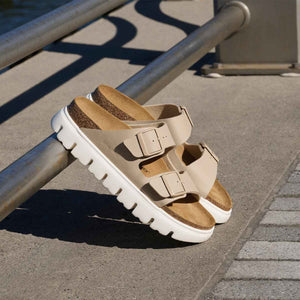 Birkenstock Arizona PAP Chunky Sandcastle כפכפי בירקנשטוק לנשים אריזונה צ'אנקי סנד