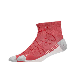 Asics Performance Run Quarter Sock Unisex Dark Pink Clay  גרבי ריצה