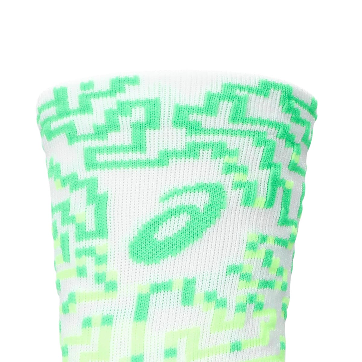 Asics Performance Run Sock Crew Unisex White Green גרבי ריצה ארוכות