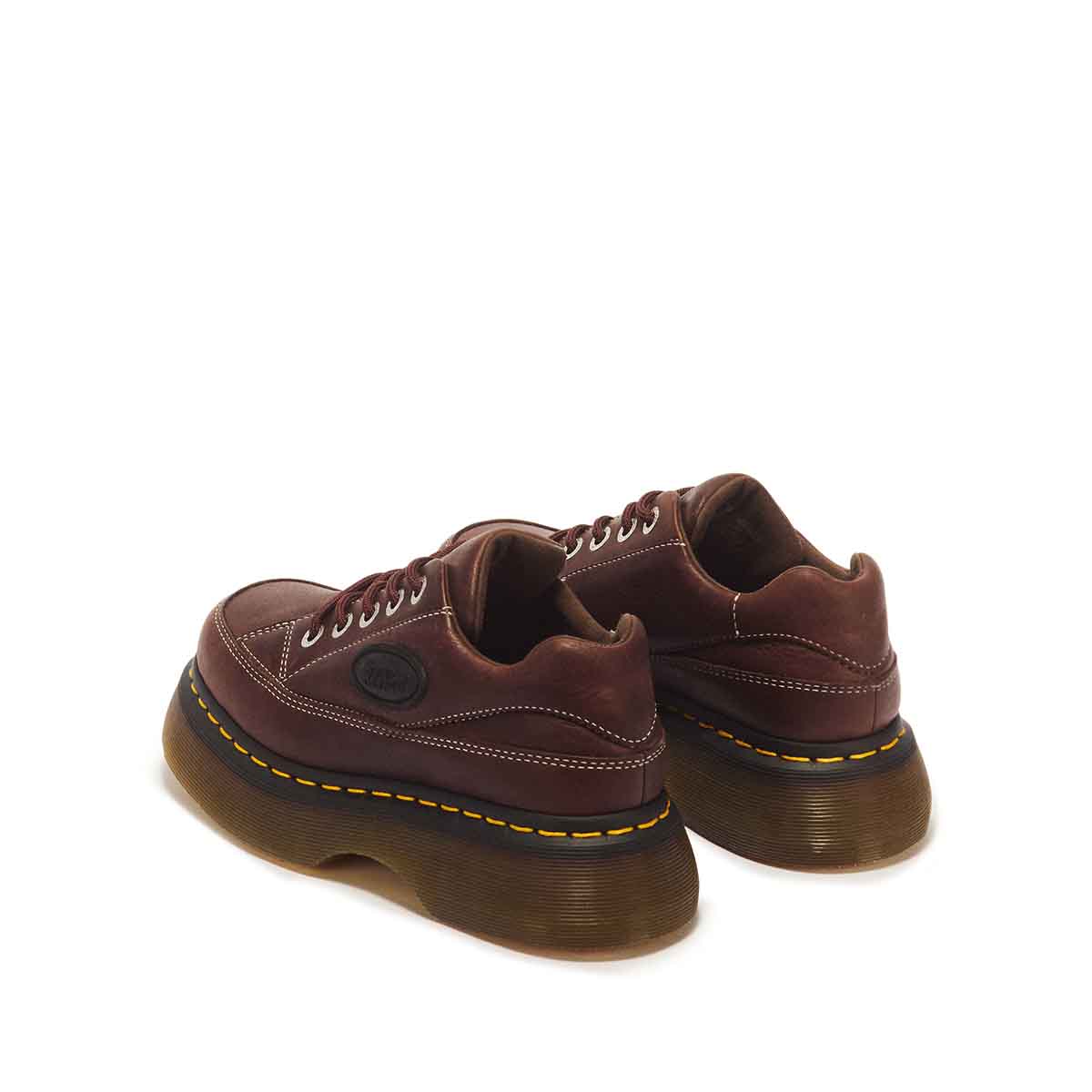 Dr. Martens Buzz 5-Eye Grizzly Leather Shoes Dark Brown נעלי ד"ר מרטנס לנשים