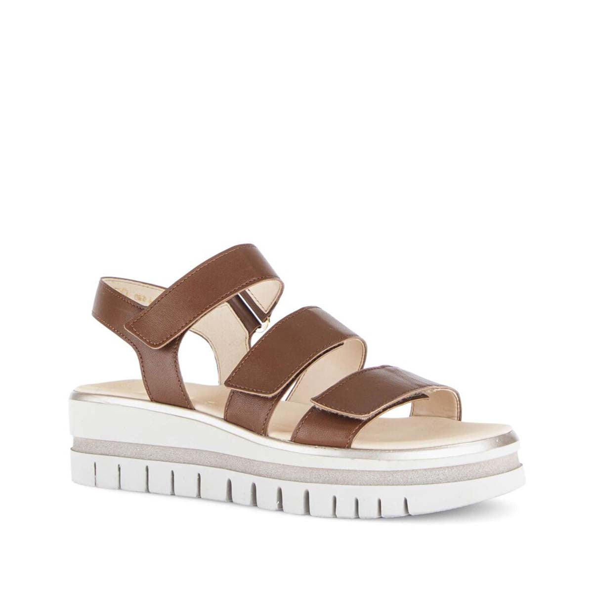 Gabor Brown Cognac platform sandal סנדלי נשים גאבור