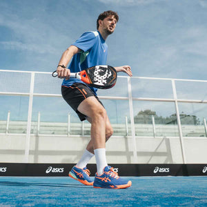 Asics Gel Resolution X Padel Men Dark Cobalt Vivid Coral נעלי פאדל ג'ל רזולושיין לגברים