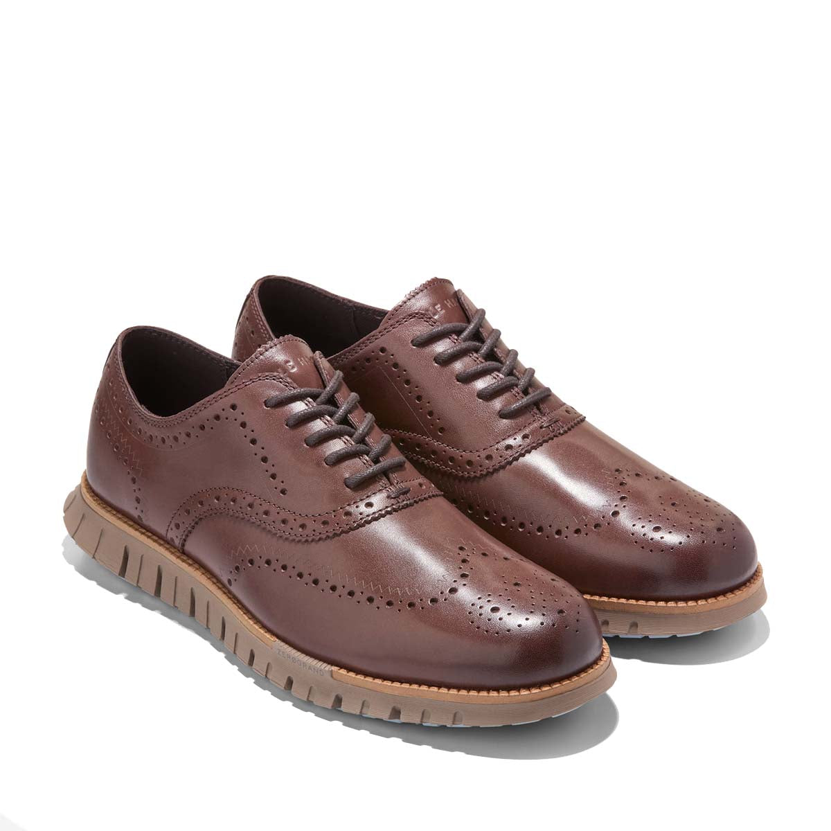 Cole Haan Zerogrand Remastered Wingtip Oxford Dark Chocolate Irish Coffee סניקרס קול האן לגברים