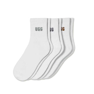 UGG Quinlin Logo Quarter 3 Pack Stormy Blue Chestnut Shaded Clover חבילת 3 גרביים