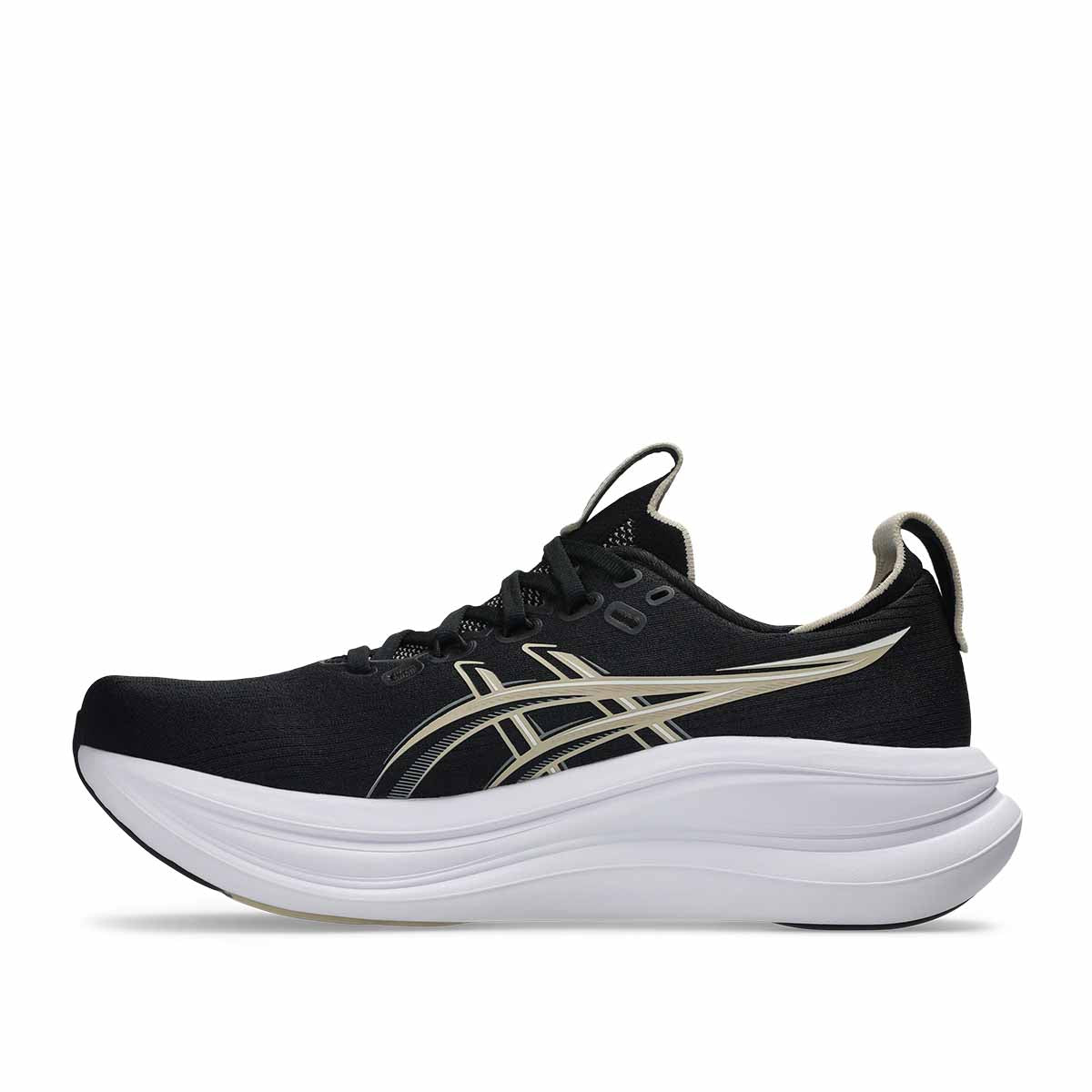 Asics Gel Nimbus 28 Wide 2E Men Black Feather Grey נעלי ריצה רחבות ג`ל נימבוס 28 לגברים