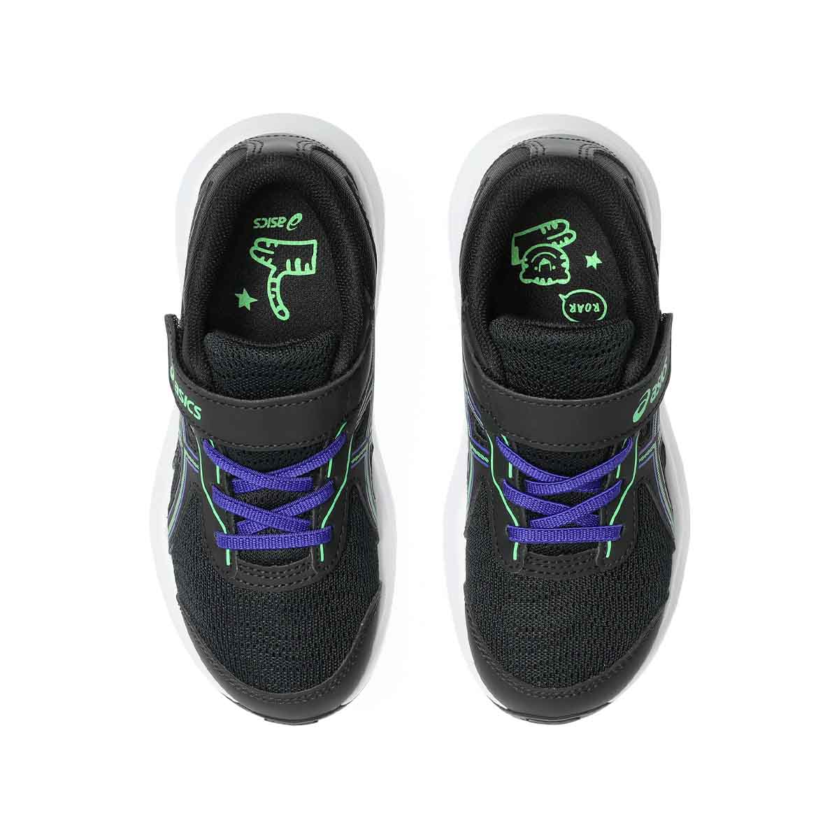 Asics Gel Contend 9 PS Kids Black Vital Green נעלי ריצה לילדים