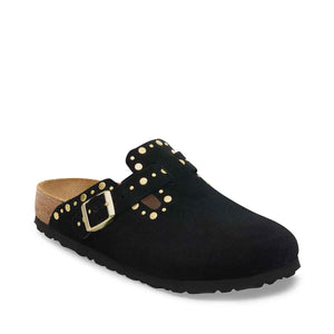 Birkenstock Boston Rivet Border Black כפכפי בוסטון ריבט בורדר שחור לנשים