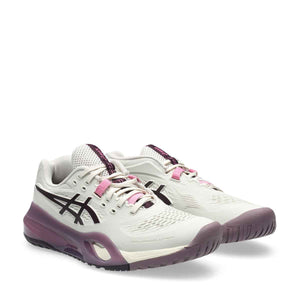 Asics Gel Resolution X Women Soft Oat Dark Aubergine נעלי טניס ג`ל רזולושיין לנשים