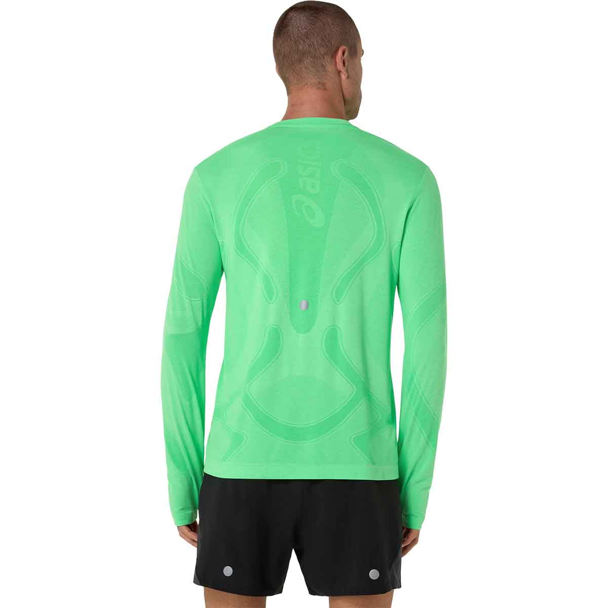 Asics Road Seamless LS Top Men Vital Green Illuminate Green חולצת ריצה לגברים