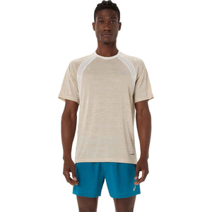 Asics Road SS Top Men Cream חולצת ריצה לגברים