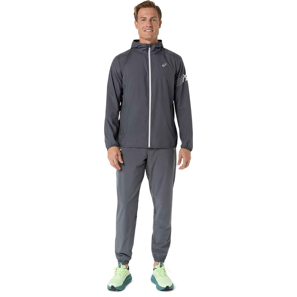 Asics Icon Jacket Men Carrier Grey ג'קט ריצה לגברים